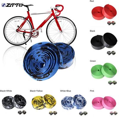 ZTTO 2Pcs Cycling Road Bicycle τιμόνι Λαστιχένια ταινία με βύσμα 2 ράβδων