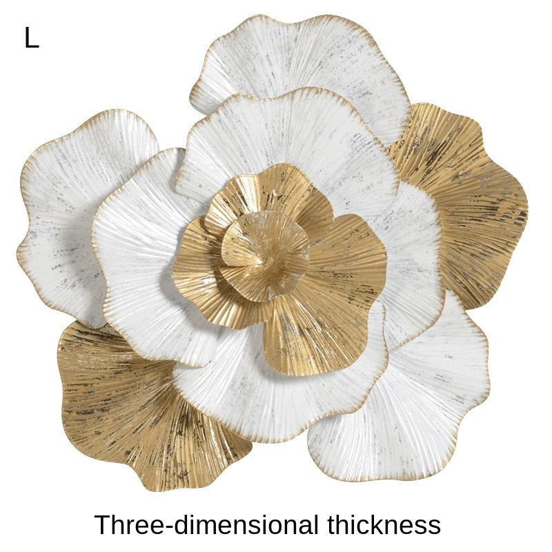 Modern Wrought Iron Flower Wall Decoration Pendant - Hanging Ornament, Craft Art - for Livingroom Background Wall