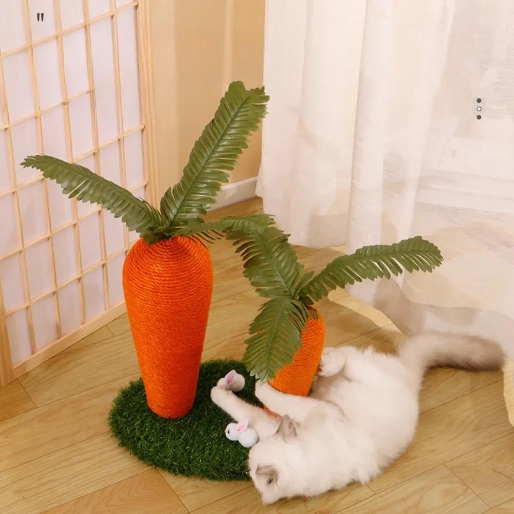 Carrot Cat Tree Cute Cats Sisals Carrots Pet Supplies Post Home Crawling Frame Pets Cats Fun Toys Sisal for Cat Scratching Rack