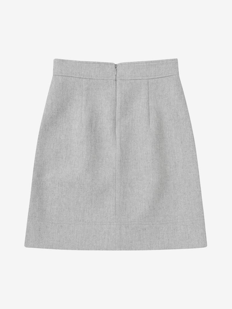 Luvm Classic Wool Skirt_Melange Gray