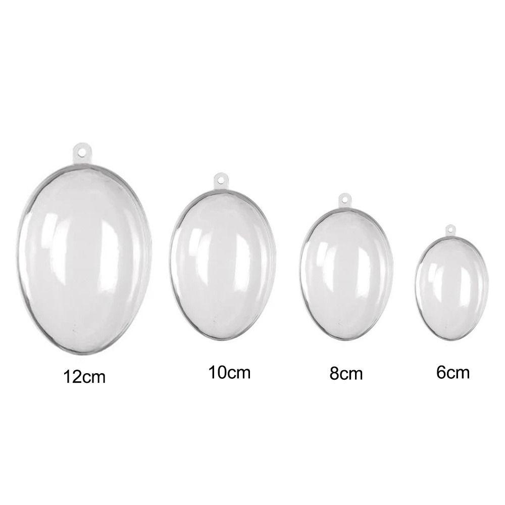5PCS Home Decoration Egg Shape Easter Eggs Party Supplies Hanging Decor Transparent Ball Favors Hollow Candy Box