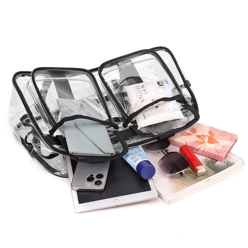 Pvc Large Capacity Sports Stadium Event Transparent Travel Bag With Waterproof Design For Casual Travel