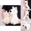 Cute Cartoon White West Highland Dog Plush Toy Doll For Dog Lovers