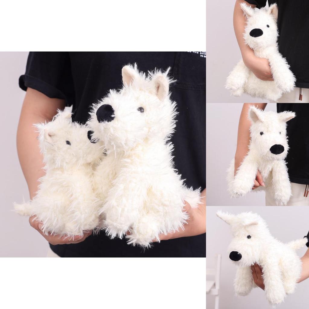 Cute Cartoon White West Highland Dog Plush Toy Doll For Dog Lovers