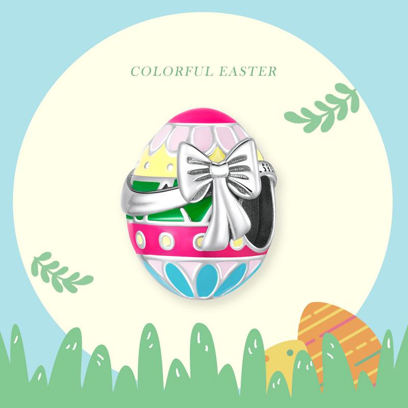 

Серебряный Ziyun Пасхальный бант Яйцо Бусины - Популярные DIY Европейские и Американские Аксессуары для россыпных бусин SCC2119 Silver