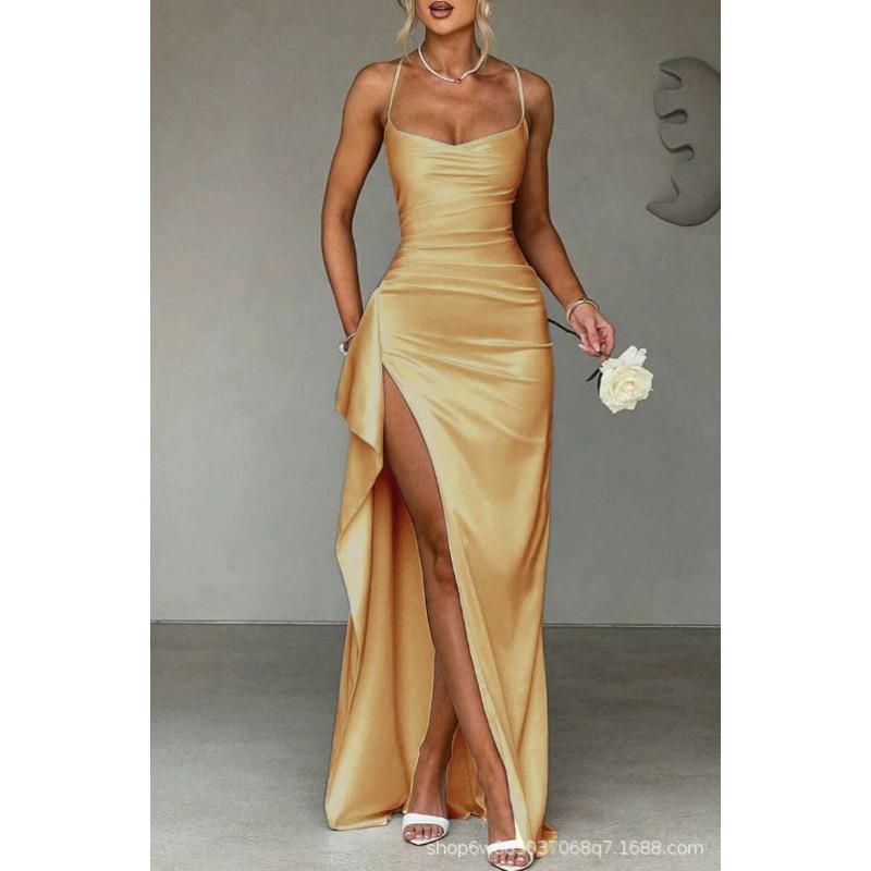 GMXIA Women's Spaghetti Strap Sweetheart Neck Fashion Summer Spring Casual Dresses