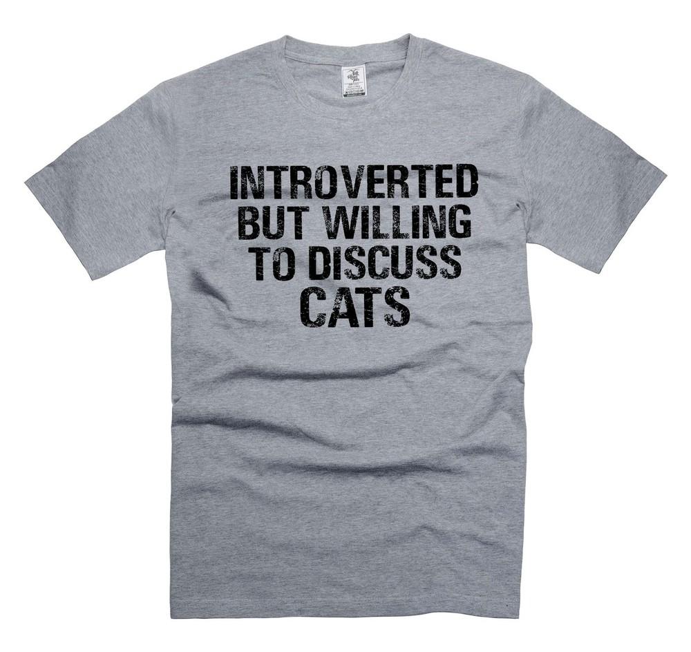 Introvert T-Shirt Cat owner Shirt cat lover gifts Anti social person unisex tee Unisex T-Shirt M