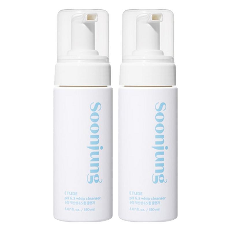 Etude House Soonjung Mild Acidic 6.5 Whip Cleanser, 150ml, 2 pcs