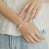 ADAUL Clear ball line bracelet - silver