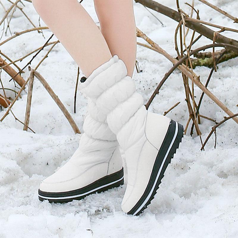 Women's snow boots winter warm and comfortable non-slip long-staple shoes large size casual cotton shoes
