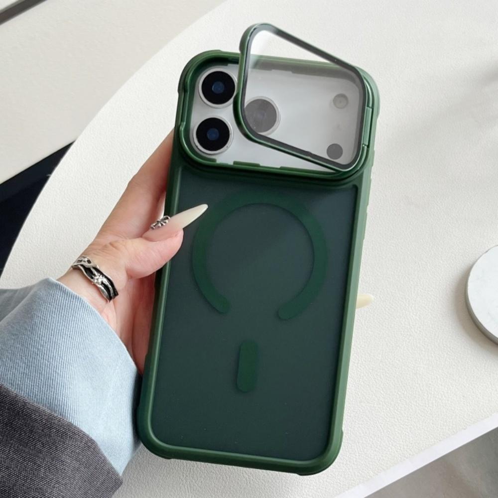 Mit Kameraschutz Faltbarer Linsenständer Magsafe Handyhülle für iPhone 17 Pro Max 16 15 Plus 14 13 12 Magnetische Halterung Hülle
