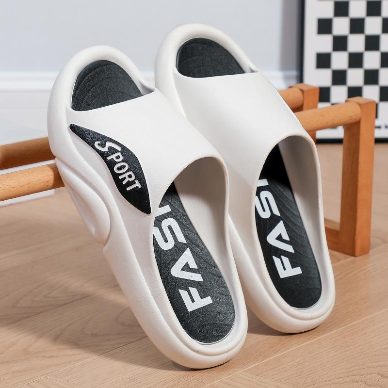 One-word Drag Men's Four-season Trend Outer Wear Fashion Soft Bottom Beach Cool Slippers Youth Outdoor Sports Slippers