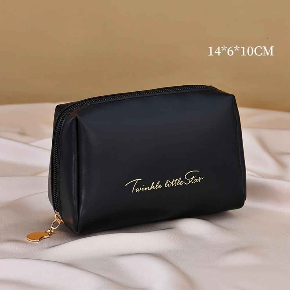 Travel Portable Cosmetic Bag Storage Bag PU Leather Material Toiletry Bag Waterproof Large Capacity Cosmetic Bag with Divider