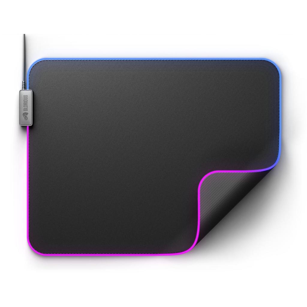 Glorious Mouse Pad 2 GLED XL Black RGB Lighting Cloth Gaming Mouse Pad (460 X 355mm) GLO-MP2-GLED-XL-B MS0772