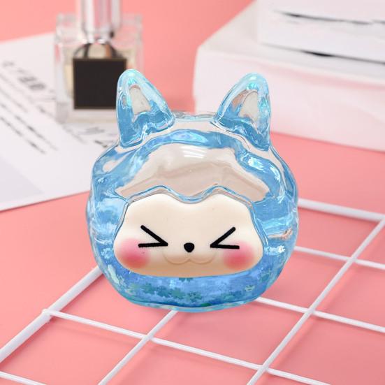 Cartoon Animal Quicksand Figurine Glitter Sequins Liquid Filled Animal Statue Sculpture Home Office Desktop Bookshelf Decoration Ornament Festival