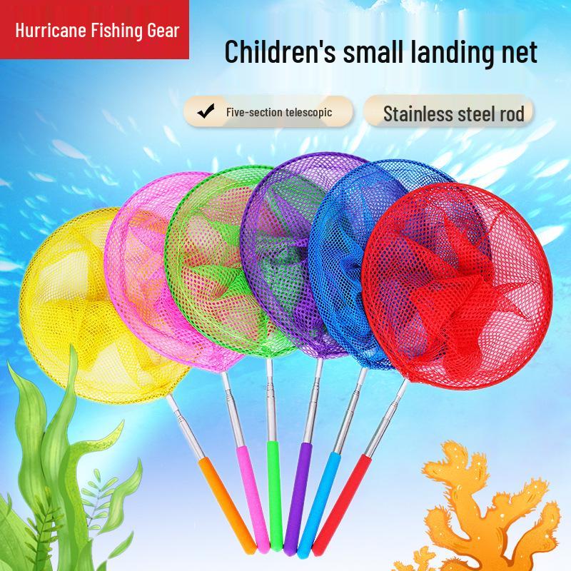 Children s Telescopic Insect & Fish Net Toy Fluorescent Green Reinforced Net