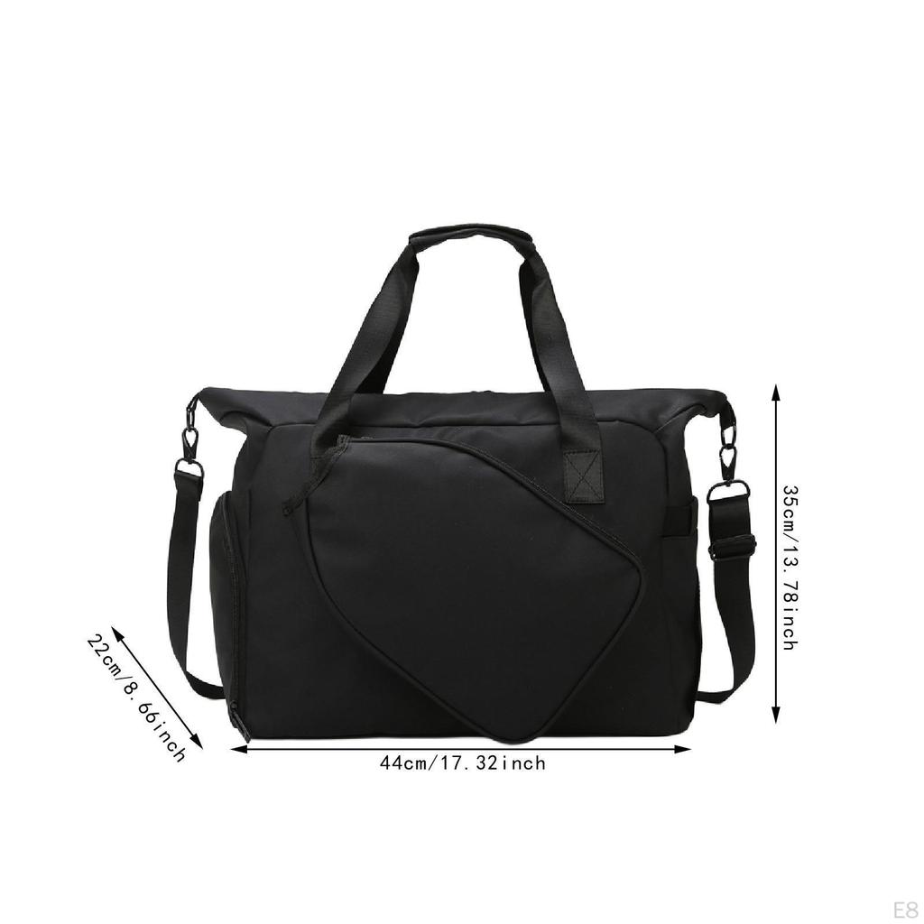 Crossbody Bag for Pickleball Rackets with Separate Shoe Compartment