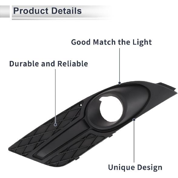 Front Left Fog Light Grill for Ford Focus 2007-2008 Front Lower Bumper Fog Light Cover Inserts No.5M5J15A245BA ABS 1 Pc