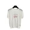 Nanyou D Brand 26 Spring Color Block Square Frame Short Sleeve Knit Mulberry Silk Top
