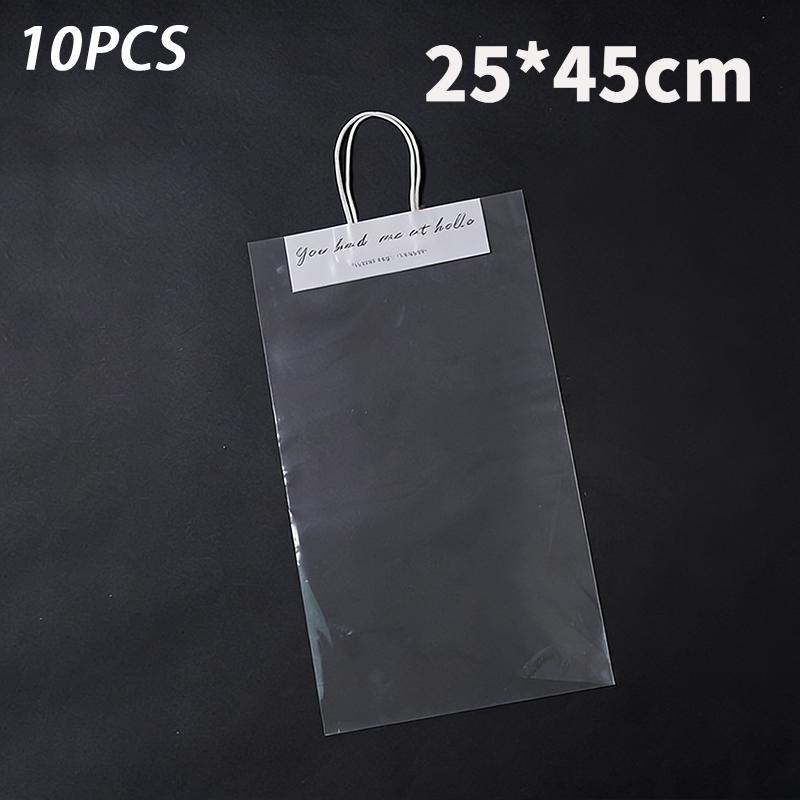 Clear PVC Flower Bouquet Gift Bag with Handles | Transparent Tote for Florist & Gifting