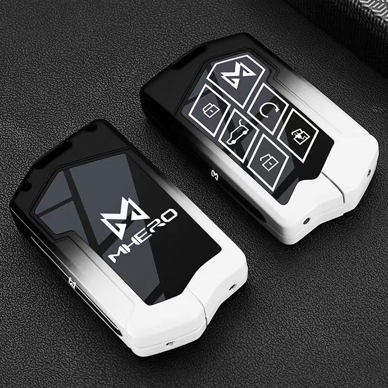 Mengshi M800/M917 Key Case 23/24/25 Model Car Remote Protective Shell with Buckle for Men