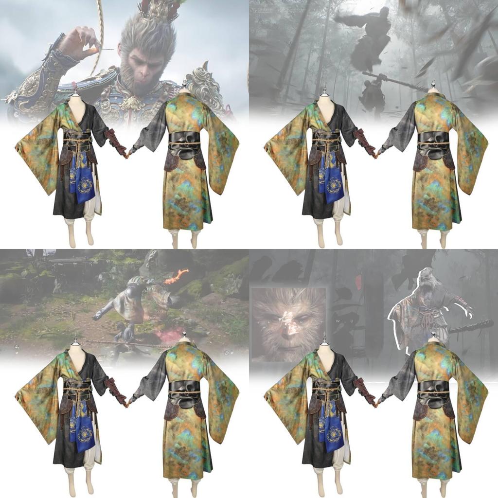 Elegant Black Myth Wukong Cosplay Attire Vintage Inspired Costume For Performances