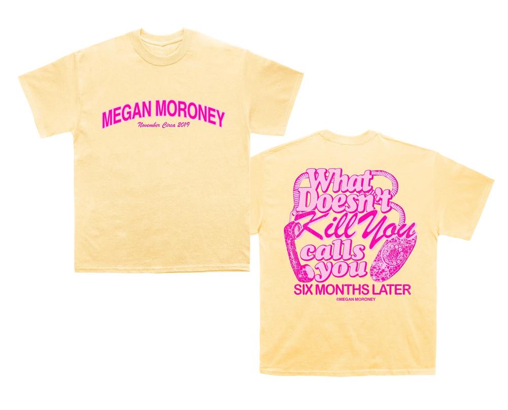 Двусторонняя футболка Megan Moroney Six Month Later Цвет: Кукурузный шелк Унисекс S-5XL MD1490 Унисекс Футболка M
