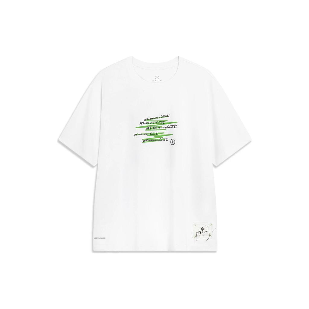 Li Ning Wade Collection T Shirt Unisex Standard White AHST339-2