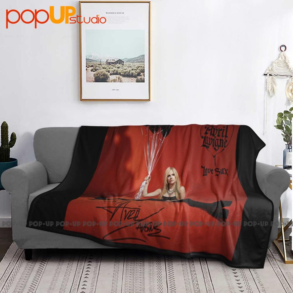 Avril Lavigne Love Sux Album Cover Signed Ultra-Soft Blanket Quilt Winter Sofa Cover Bed Covers