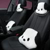 Car Headrest & Lumbar Support Seat Cushion Adorable Black & White Dog Pattern, Comfortable & Durable Accessories Pillow