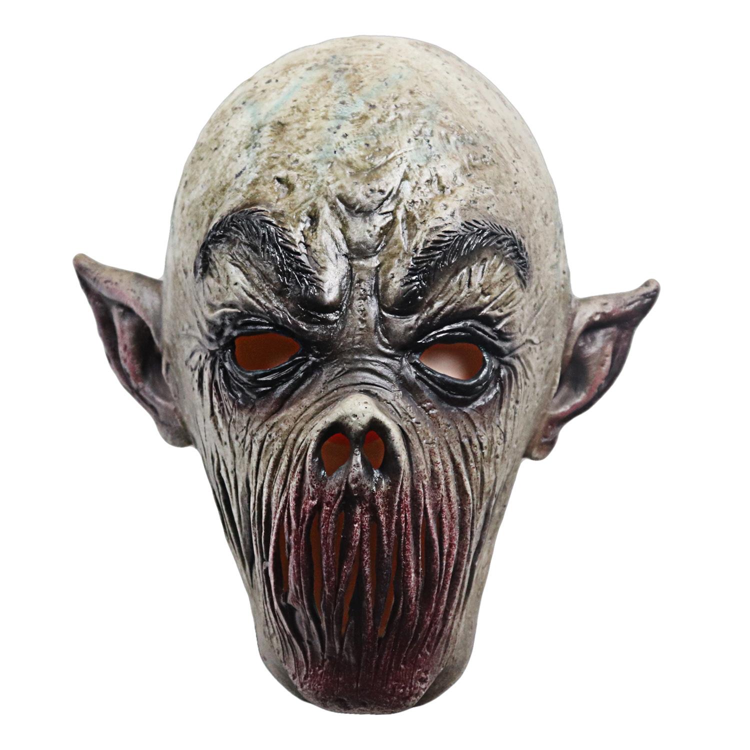 Mouthless monster mask Horror Halloween Cosplay Mask Adult Party Decoration Props Zombie headgear No mouth