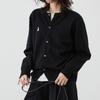 2026 Korean Rabbit Embroidery Knit Cardigan - Solid Color, Simple & Lazy Style Outerwear Top