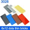 6Pcs 6x12 Dots Thin Base Plate Building Blocks Baseplate Create Classic MOC Bricks Construction Parts Compatible With 3028 Toys