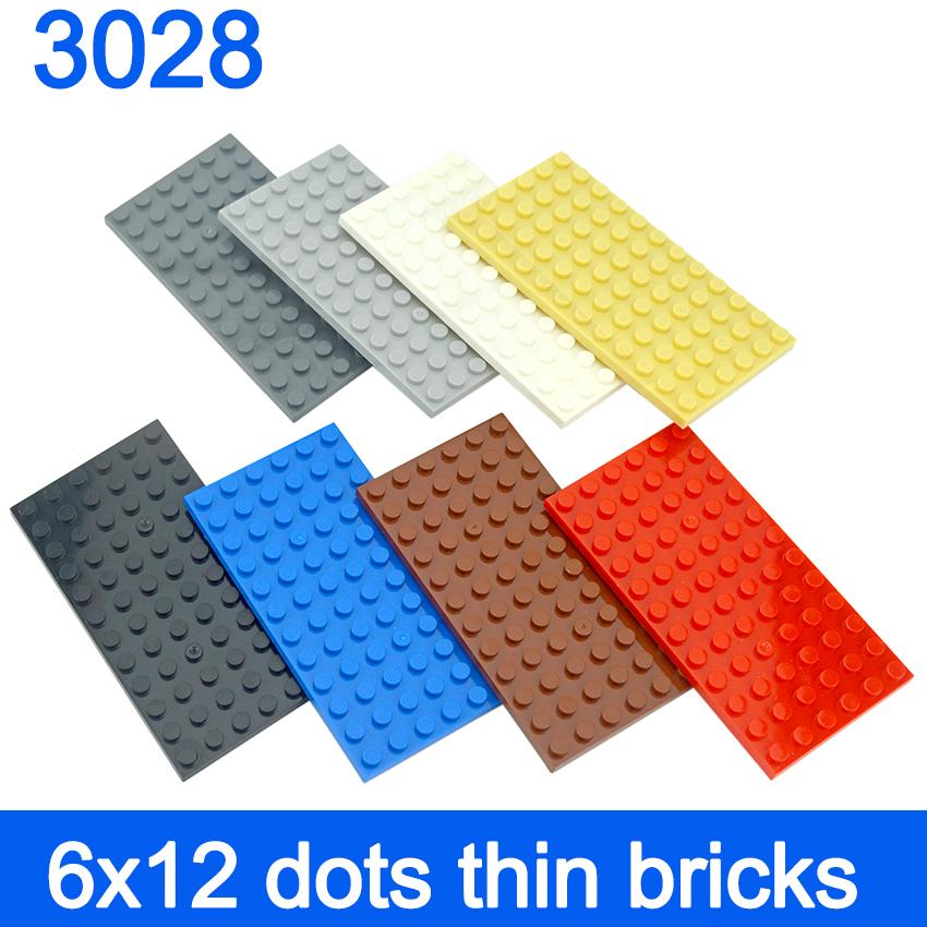 6Pcs 6x12 Dots Thin Base Plate Building Blocks Baseplate Create Classic MOC Bricks Construction Parts Compatible With 3028 Toys