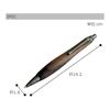 Luminio Wooden Thick Barrel Mechanical Pencil 0.5mm Premium Rare Wood Craftsmanship Handmade Japan (Ebony)