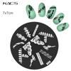 KADS 1PC Round Stainless Steel Nail Art Nail Stamping Plates Manicure Stamp DIY for Nail Templates Classic Series Tools