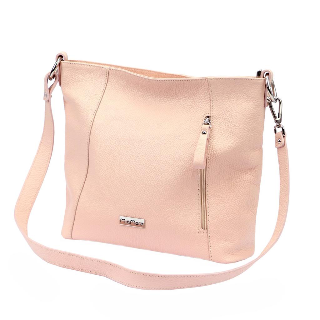Damska shopperbag na ramię skórzana od MiaMore