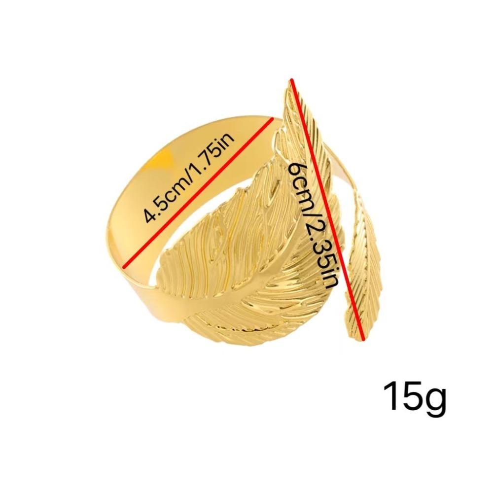 6PCS Leaf Napkin Ring Metal Napkin Ring Holder High-end Towel Ring Restaurant