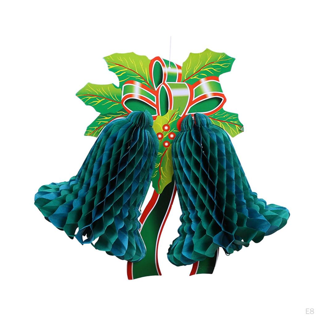 Christmas 3D Paper Lantern Hanging Decorative Crepe Garlands Holiday Decoration for