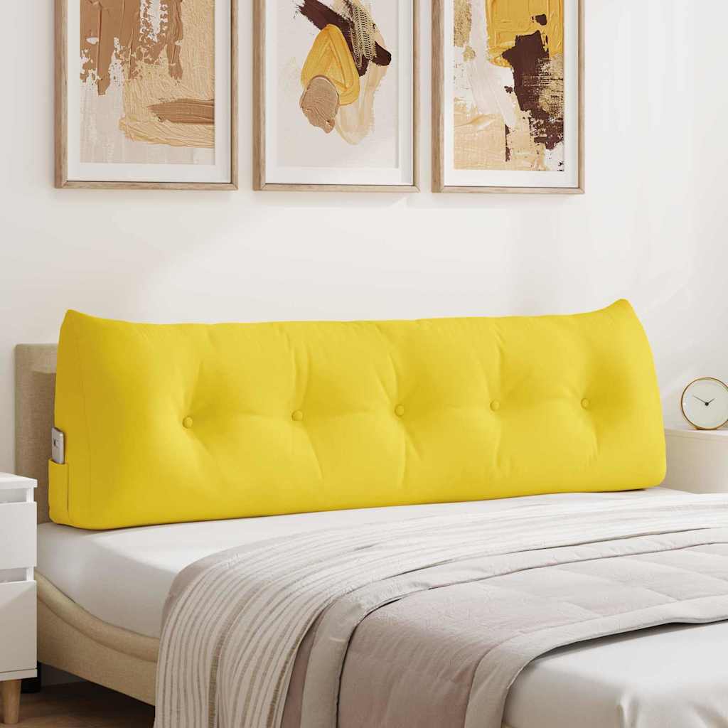 Back Cushion Light Yellow 160 x 24 x 50 cm Fabric