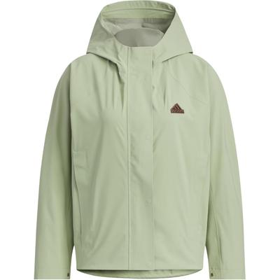 Tech Regenjacke Wasserdicht Sportlich Lässig Kapuzenjacke Damenjacke Zeltgrün JJ1092