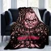 1PC Custom Name Horror Movie Poster flannel blanket versatile,all-season throw suitable for the living room,bedroom,camping,travel,and gift