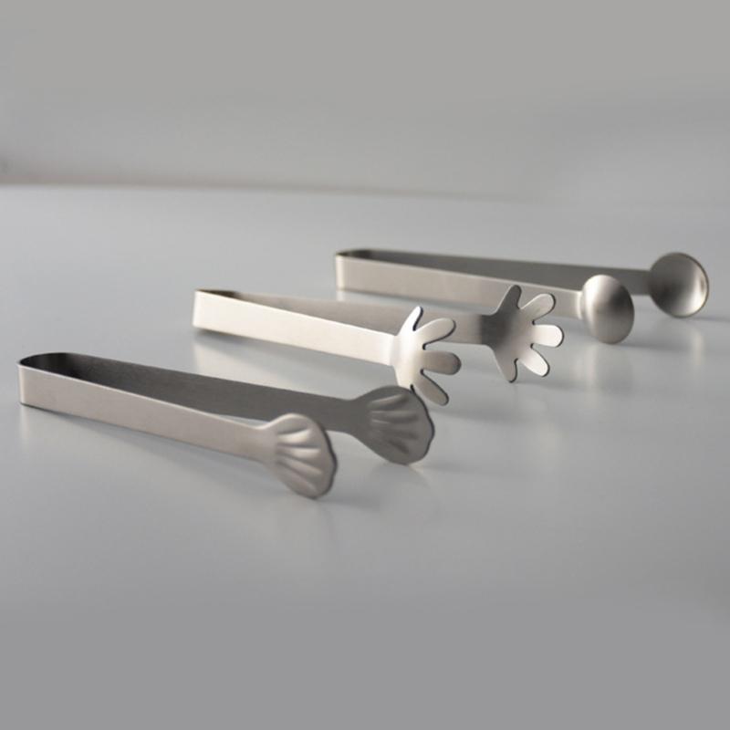 Ice Cubes Tongs Stainless Steel Cooking Tongs Kitchen Utensils For Snacks Sugar Sugar Dessert BBQ Buffet Serving Frying