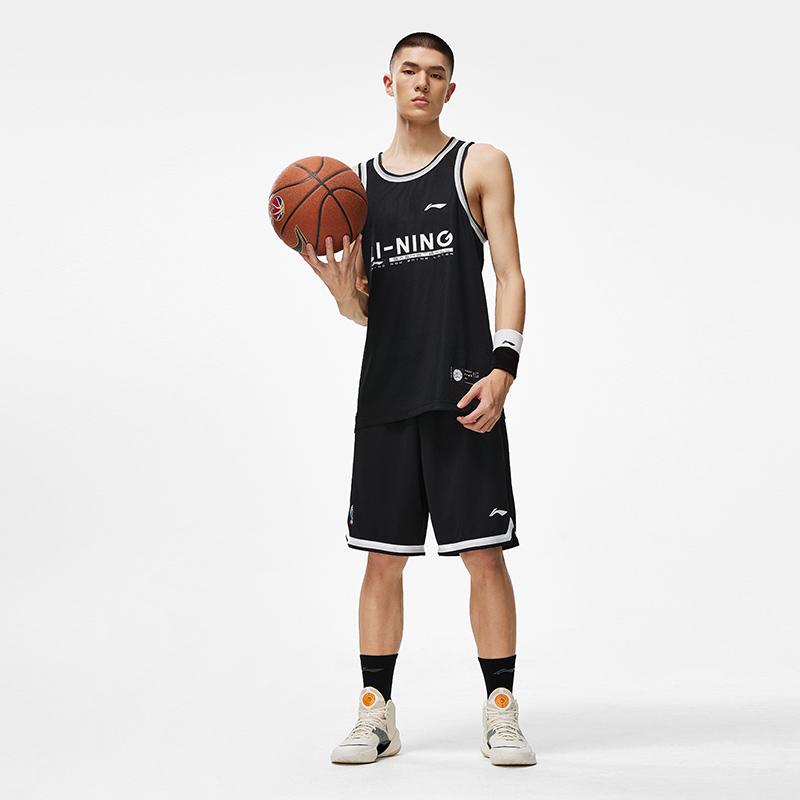 Li Ning Jimmy Butler Casual Shorts Men's Black Standard White AAPU209-3