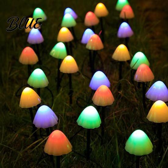 Solar Lawn Decoration Waterproof Fairy with Garden String Lamp Light Mushroom Stake IP65 Powered