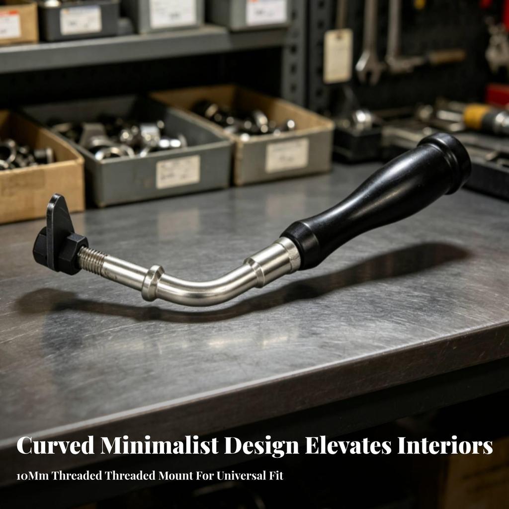 Fireplace Handle with Insulated Grip Threaded Metal