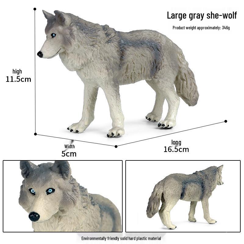 Wild Tibetan Wolf Children s Cognition Model - Large Gray Wolf Ornament