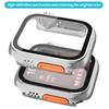Change to Ultra for Apple Watch Case Series 8 7 45mm 41mm Screen Protector Cover Glass+Case for iWatch 4 5 6 SE 44mm 40mm Bumper