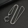 Xiaomi Vnox Spine Moon Pendant Necklace for Men, Stainless Steel Gothic Spiked Crescent Chain, Hip Hop Punk Birthday Party Jewelry Gift