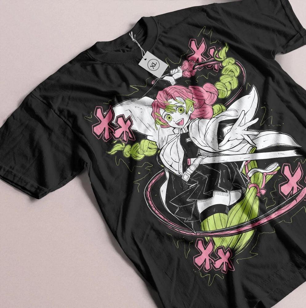 Mitsuri Kanroji TShirt Love Hashira Tshirt Demon Slayer Tee Akaza Doma TShirt S